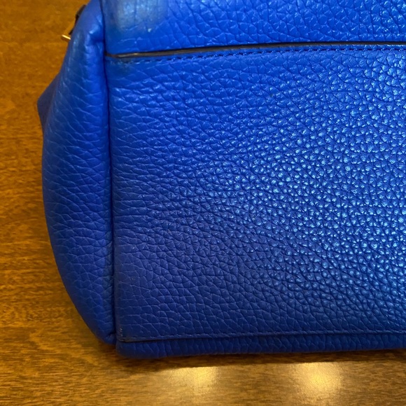Authentic Kate Spade cobalt blue leather handbag. - Picture 3 of 6